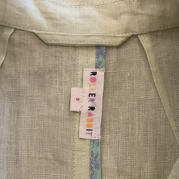 Roller Rabbit 100% Linen Boho Chic Oversized Blazer - Picture 6 of 9